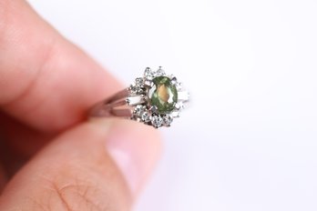 Platinum, Natural Alexandrite & Diamond Ring 1.08ctw, 5.5 Grams Jewelry Gemstone Diamonds