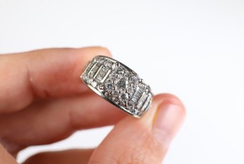 Natural Diamond Ring 2.25ctw, 10k White Gold 7.86 Grams, Gemstones Jewelry Diamonds