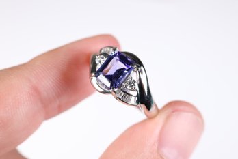 Platinum, Natural Tanzanite & Diamond Ring 1.50ctw, 6.22 Grams Gemstone Jewelry Diamonds