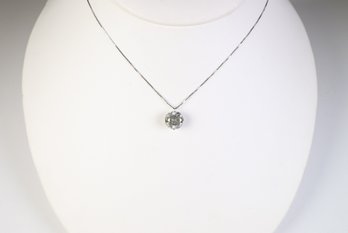 Platinum, Natural 2.00ct Solitaire Diamond Necklace Pendant, 2.4 Grams Jewelry Gemstone Diamonds