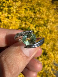 Platinum, Paraiba Tourmaline & Diamond Ring 1.82ctw, 8.6 Grams Gemstone Jewelry