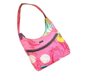 Gucci Pink Flora Canvas Shoulder Bag Purse