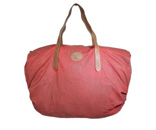 Gucci Vintage Striped Travel Duffle Bag Red