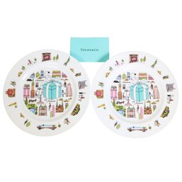 Tiffany & Co 5th Avenue Dessert Plate Tableware Dish Set Of 2