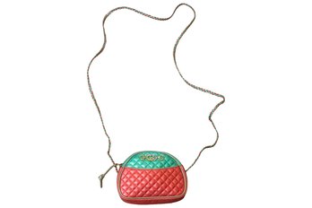Gucci Trapuntata Zip Closure Crossbody Mini Multicolor Leather Shoulder Bag