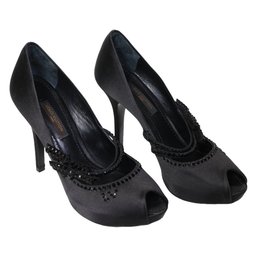 Prada  Suede Sequin Embellishments Pumps Heels Size 37