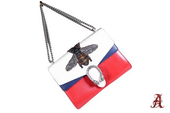 Gucci Dionysus Medium Bee Embellished Shoulder Bag Authentic