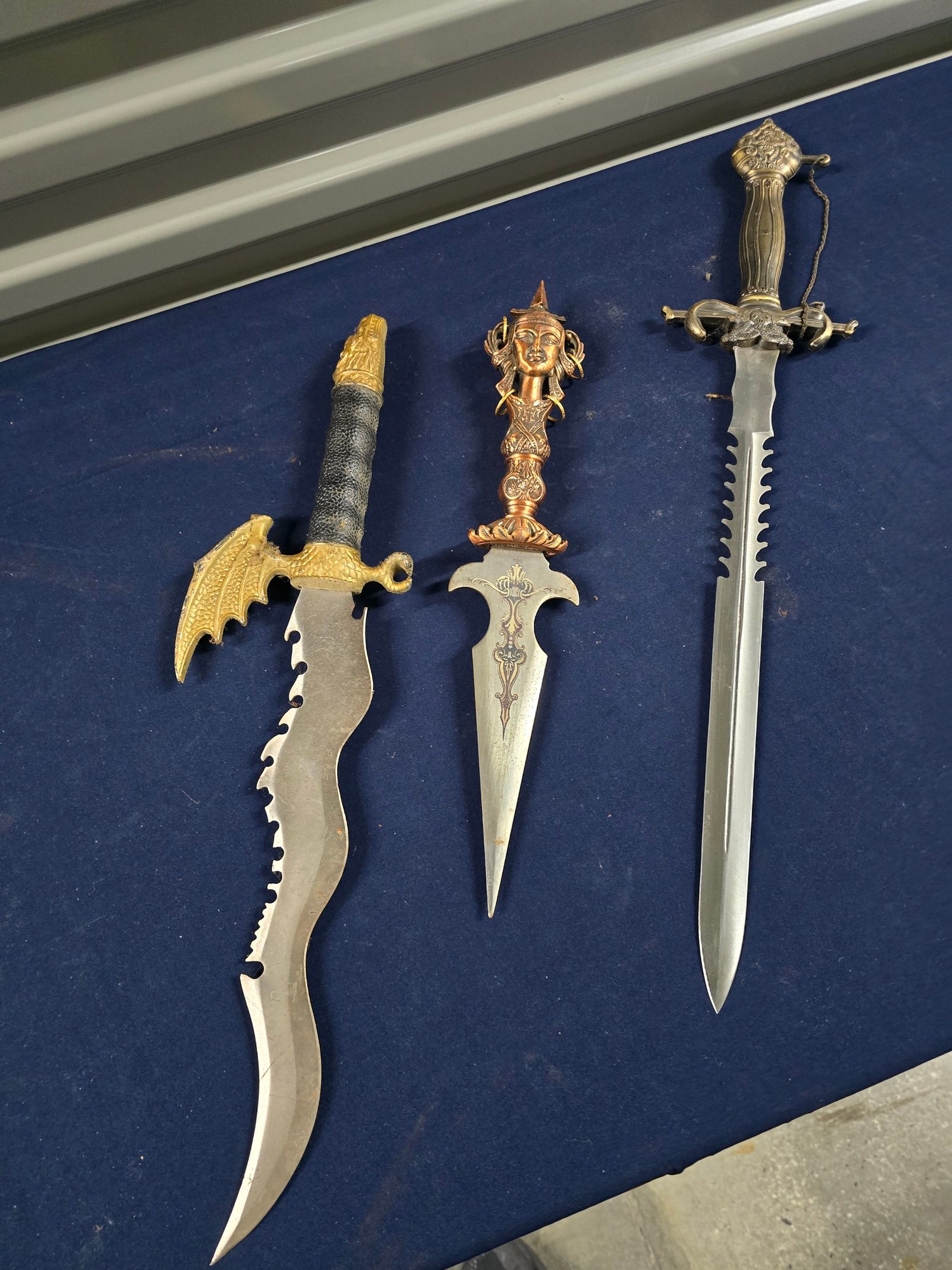 Lot Of 3 Decorative Ceremonial Dagger Replicas #79701 | Auctionninja.com