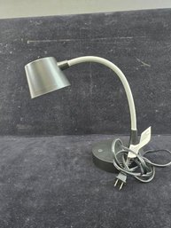 Black-and-grey Adjustable Gooseneck Task Desk Lamp