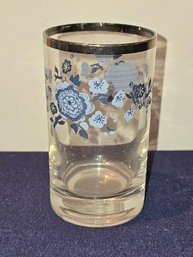 Set Of 8 Vintage Corelle 'Blue Velvet' Pattern Glass Tumblers