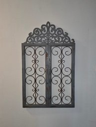 Rustic Arched Wood And Metal Wall Decor Piece