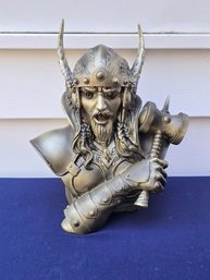 Pacific Giftware Resin Thor Bust Statue Norse God Of Thunder Mjolnir Hammer 8451 Vtg