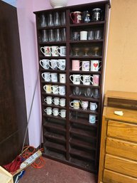 Tall Wooden Multi-tier Shelving Unit