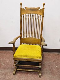 Antique Wooden Platform Rocking Chair