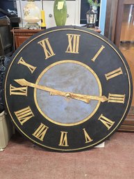 Large Metal Decorative Clock Face With Roman Numeral Numbers