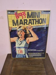 Metal Framed Vintage L'eggs Mini Marathon Poster