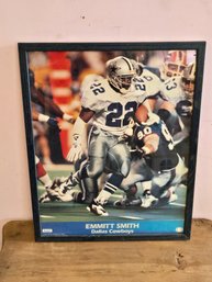 Wood Framed Emmitt Smith Dallas Cowboys Print