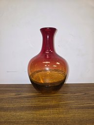 Vintage Amberina Glass Vase