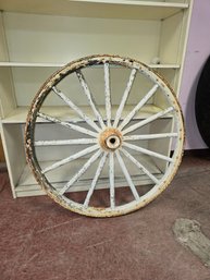 Vintage Wooden Wagon Wheel