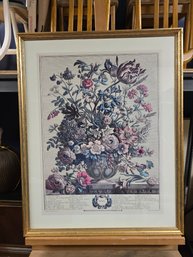 Gold Gilded Wood Frame Floral Art Print 'spring'