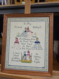 Framed Cross-stitch Wall Art