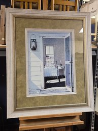 Framed Oil Lamp Wall Art