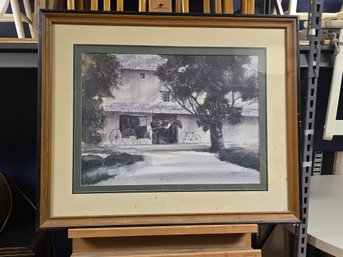 Wood Framed Signed Art Print 'basic Transportation' By David Nichols