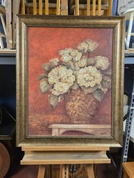 Wood Framed 'villa Flora Hydrangeas' Art Print By Pamela Gladding
