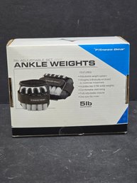 Fitness Gear. 5lb Adjust Ankle Weight Set In Box