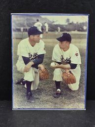 Vintage Photograph Features Brooklyn Dodgers Teammates Preacher Roe And Johnny Podres