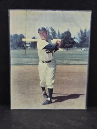 Vintage 8x10 Color Photograph Of Baseball Hall Of Famer Pee Wee Reese