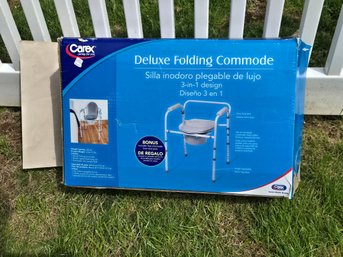 Carex Deluxe Folding Commode In Box