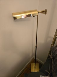 Brass Floor Swing Arm Floor Lamp With Adjustable Height