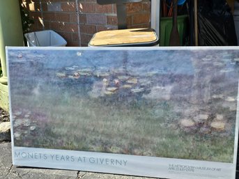 Vintage 1978 Art Exhibition Poster From The Metropolitan Museum Of Art Titled 'Monet's Years At Giverny'.