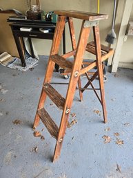 Vintage 4 Foot Wooden Ladder