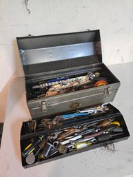 Metal Tool Box Filled With Assorted Stools