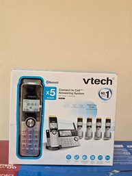 New NIB VTech IS8129-5 5-Handset Cordless Phone System Bluetooth Connect To Cell NIB