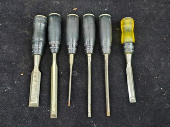 Lot Of 6 Stanley Chisels