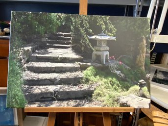Print On Canvas Of Japanese Garden Setting