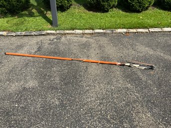 Long Orange-handled Manual Pole Saw And Tree Pruner System