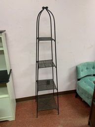 Black Metal 4-tier Obelisk Stand