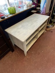 4 Spot Wood Entertainment Console Table