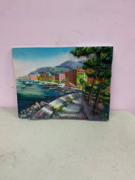 3d Ceramic Tile Art 'portofino, Italy'