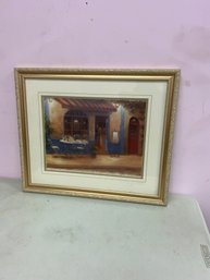 Wood Framed 'bel Caffe' Art Print