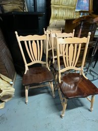 Set Of 4 Vintage Sheaf Back Dining Chairs