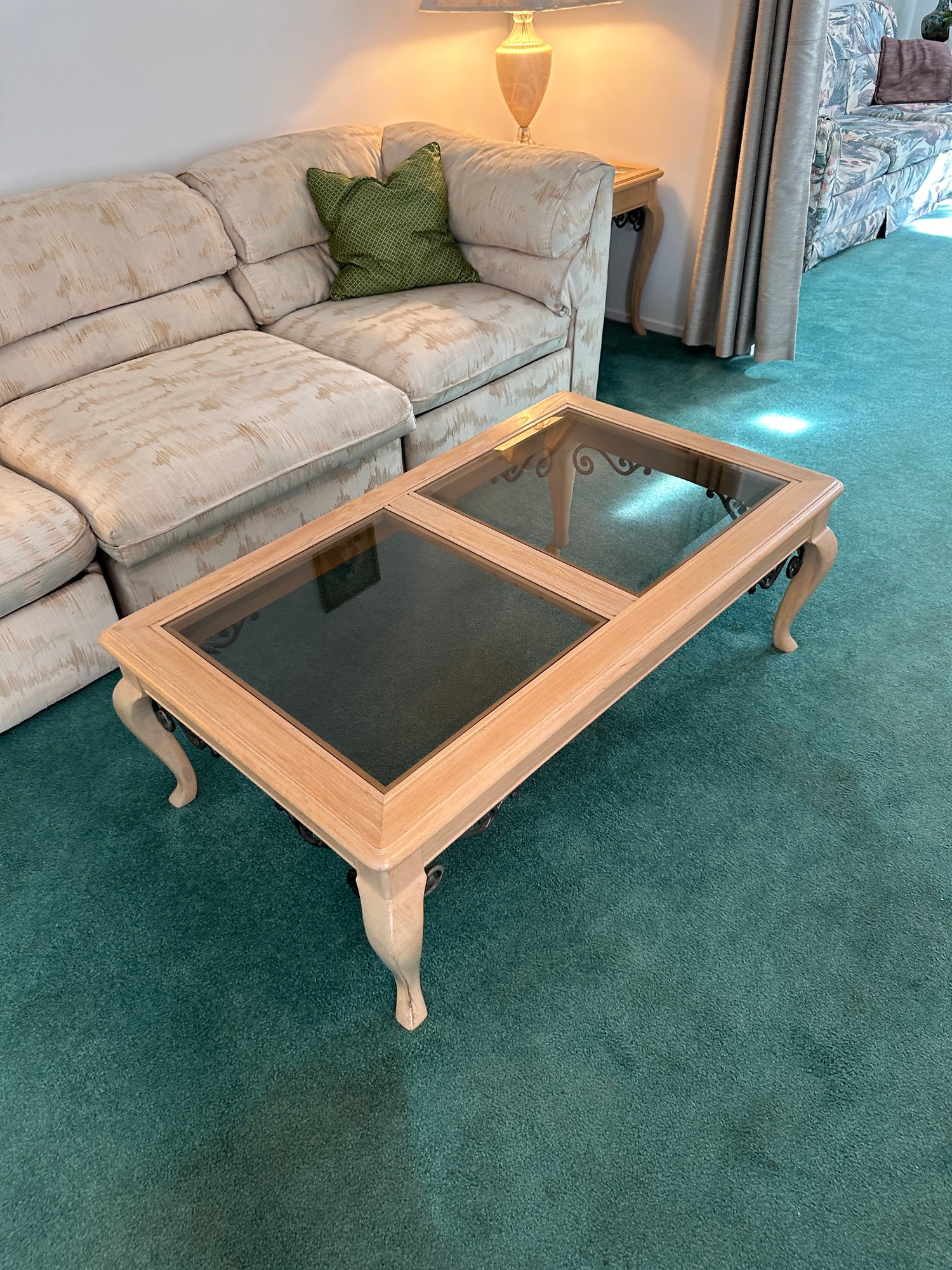 Double Glass Top Rectangular Coffee Table 16858