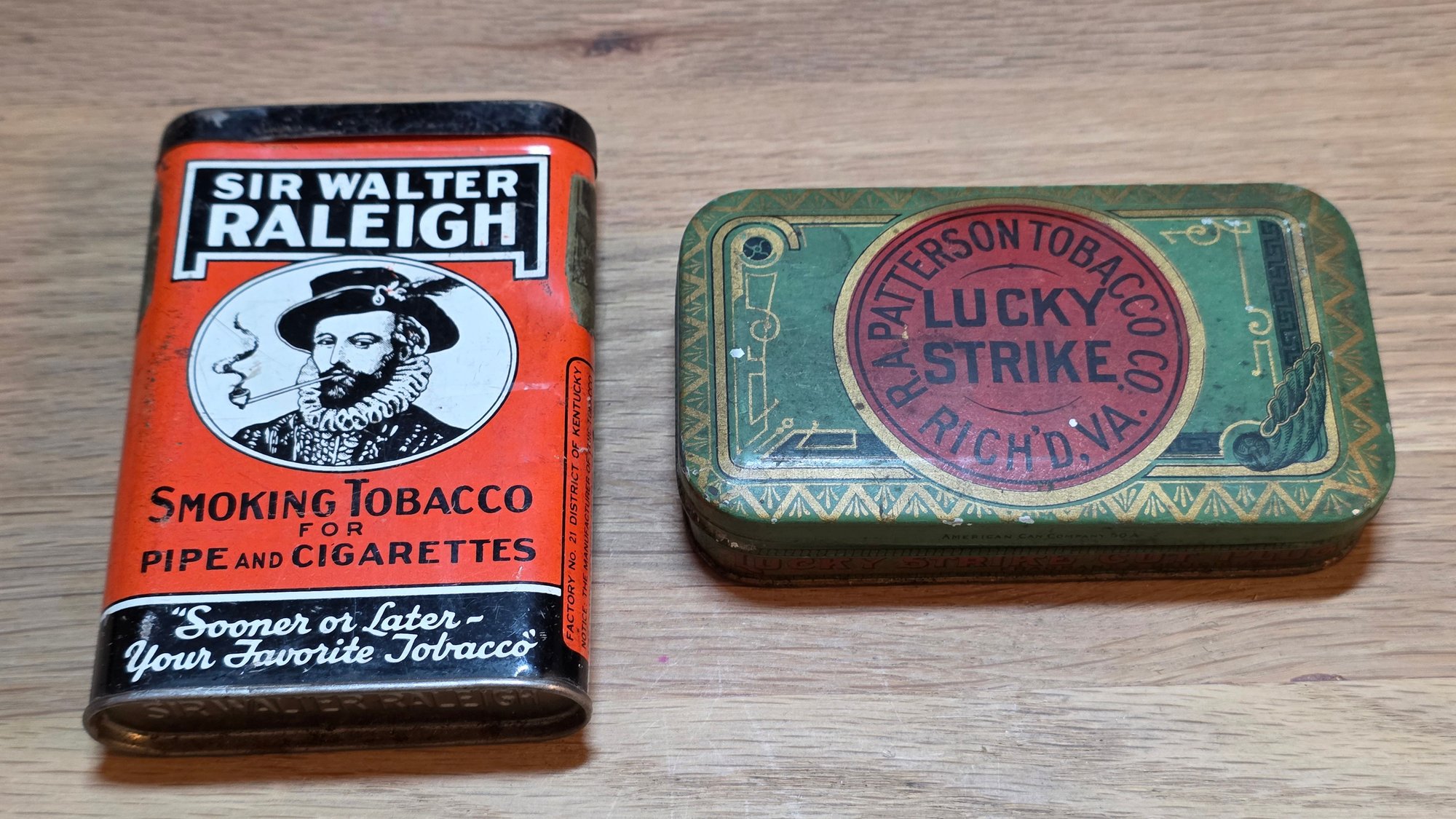 sir walter raleigh smoking tobacco File:Sir a pipe and being doused by a serv Wellcome V0019133.jpg SIR WALTER RALEIGH TIN TOBACCO