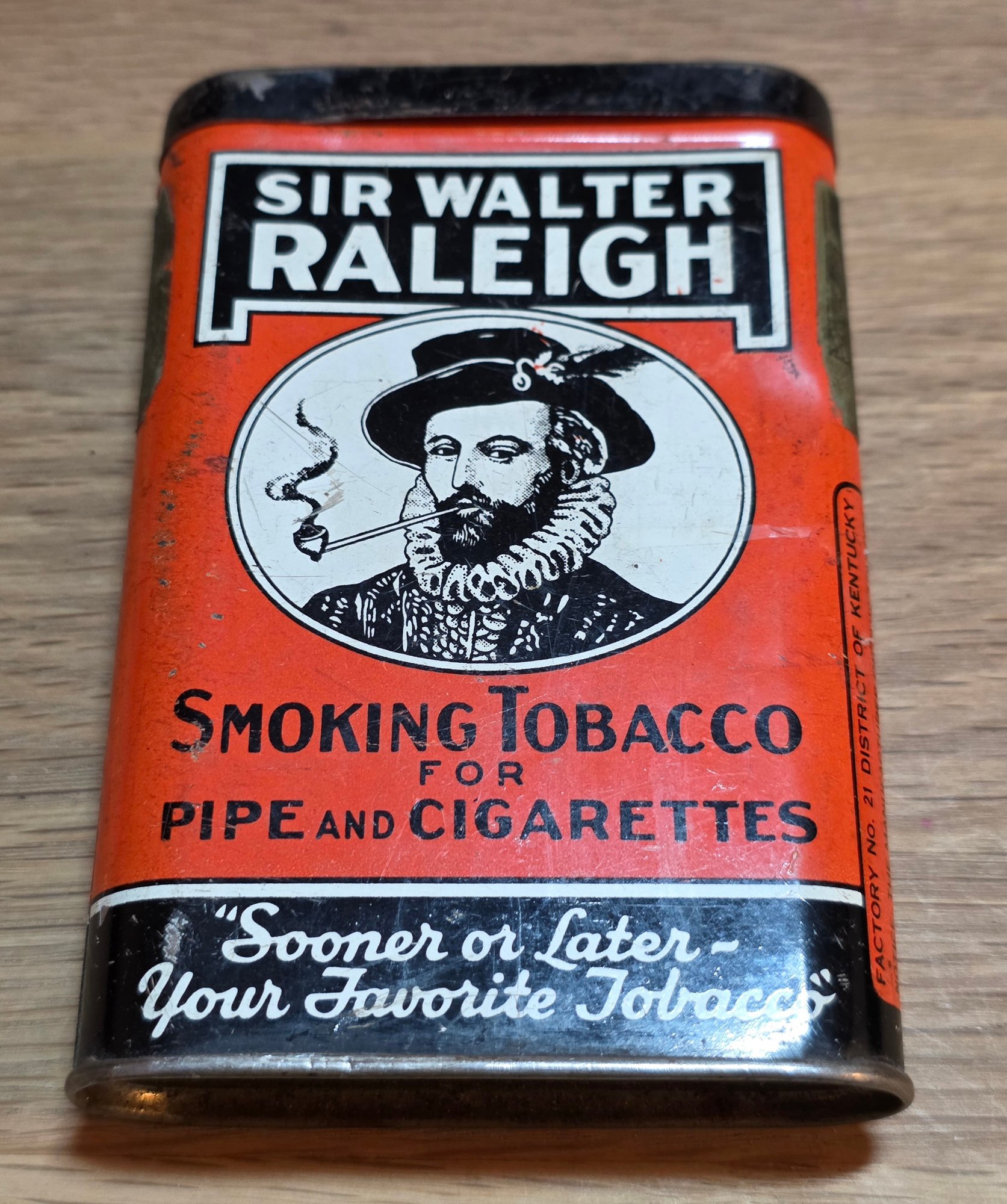 sir walter raleigh tobacco tin date Vintage Smoking Brown & Williamson USA EMPTY TIN Sir Walter Raleigh Tin w/Tobacco!