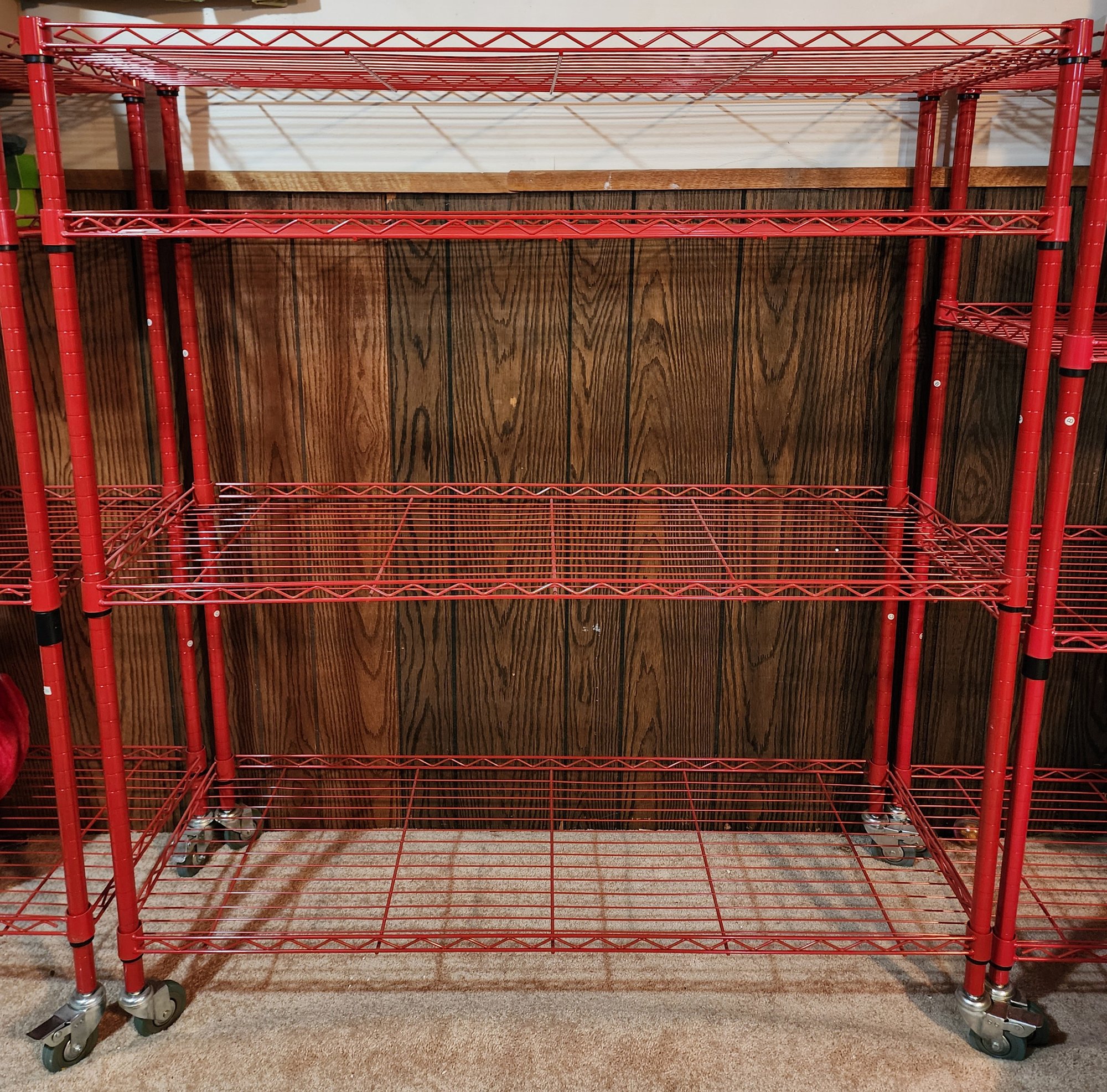 Cherry Red Metal Rack Storage System #1 #22270 | Auctionninja.com