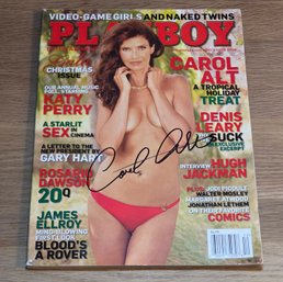 SB55 December 2008 Issue Of Playboy Magazine SIGNED By Carol Alt